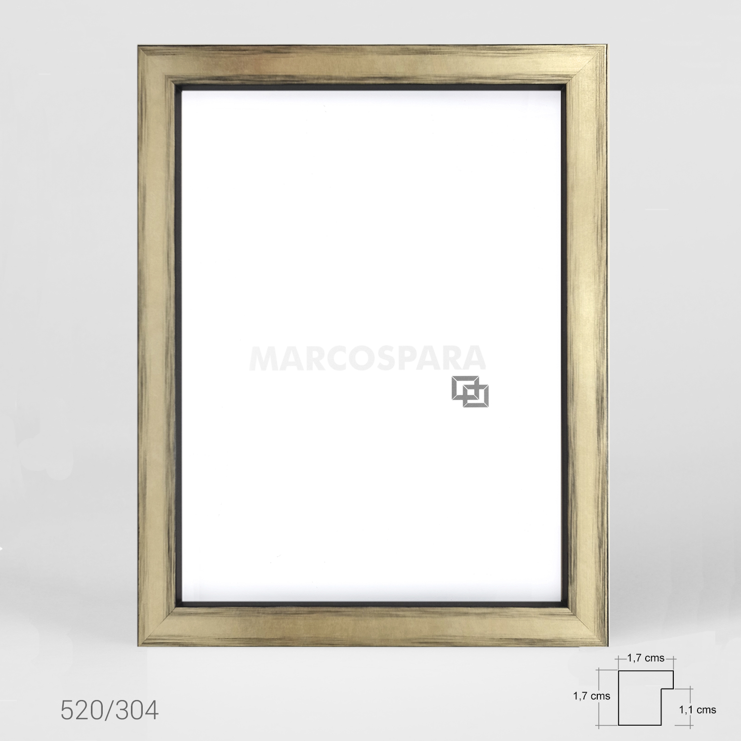 Marco Est&aacute;ndar de Madera Oro 1,7cm
